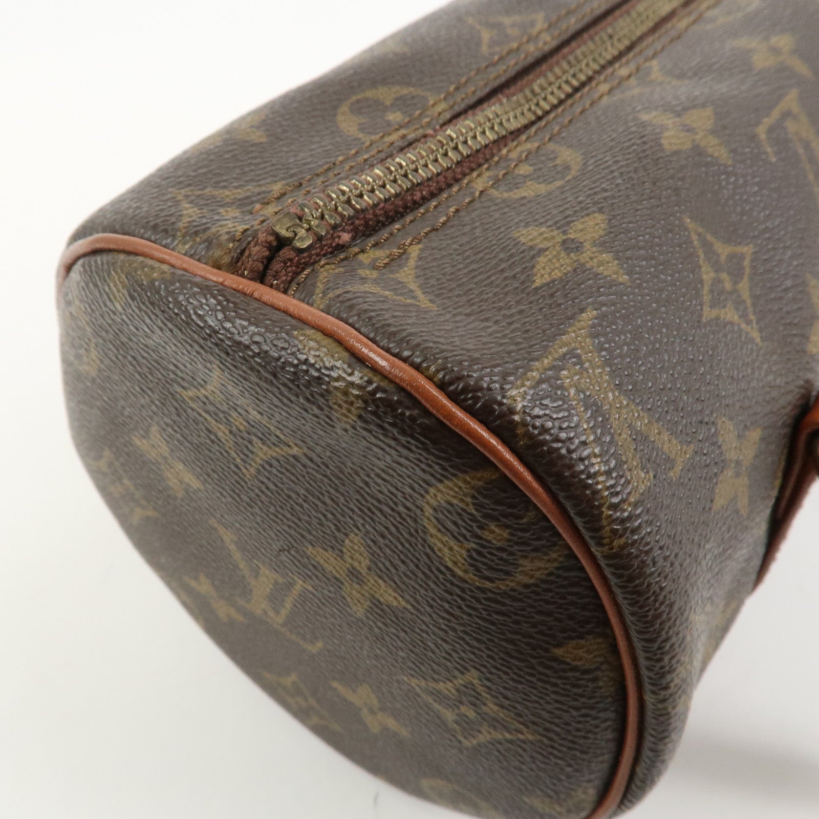 Louis Vuitton Monogram Papillon 26 Hand Bag Old Style Brown M51366