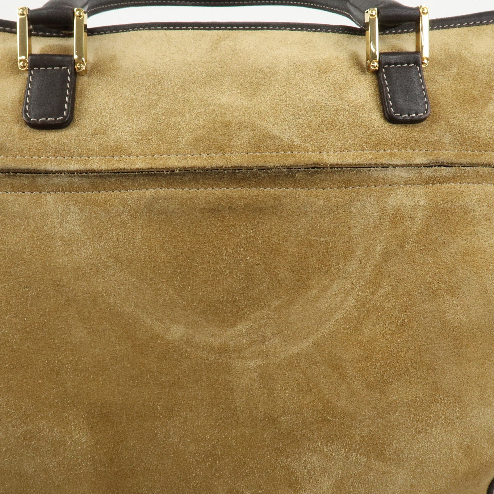 LOEWE Anagram Amazona 40 Suede Leather 2Way Bag Hand Bag Brown