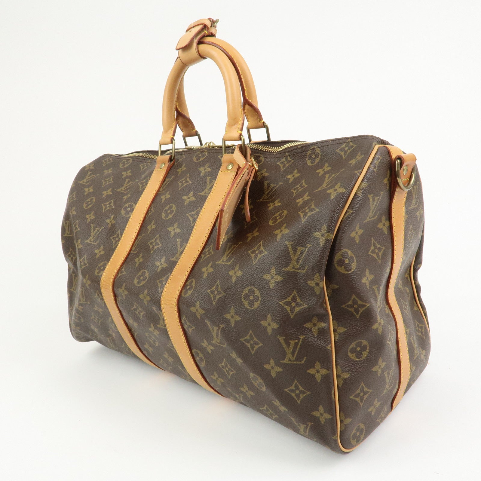 Louis Vuitton Monogram Keep All 45 Bandouliere Boston Bag M41418