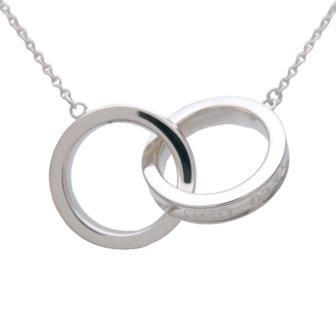 Tiffany & Co 1837 Interlocking Circle Necklace SV925 Silver