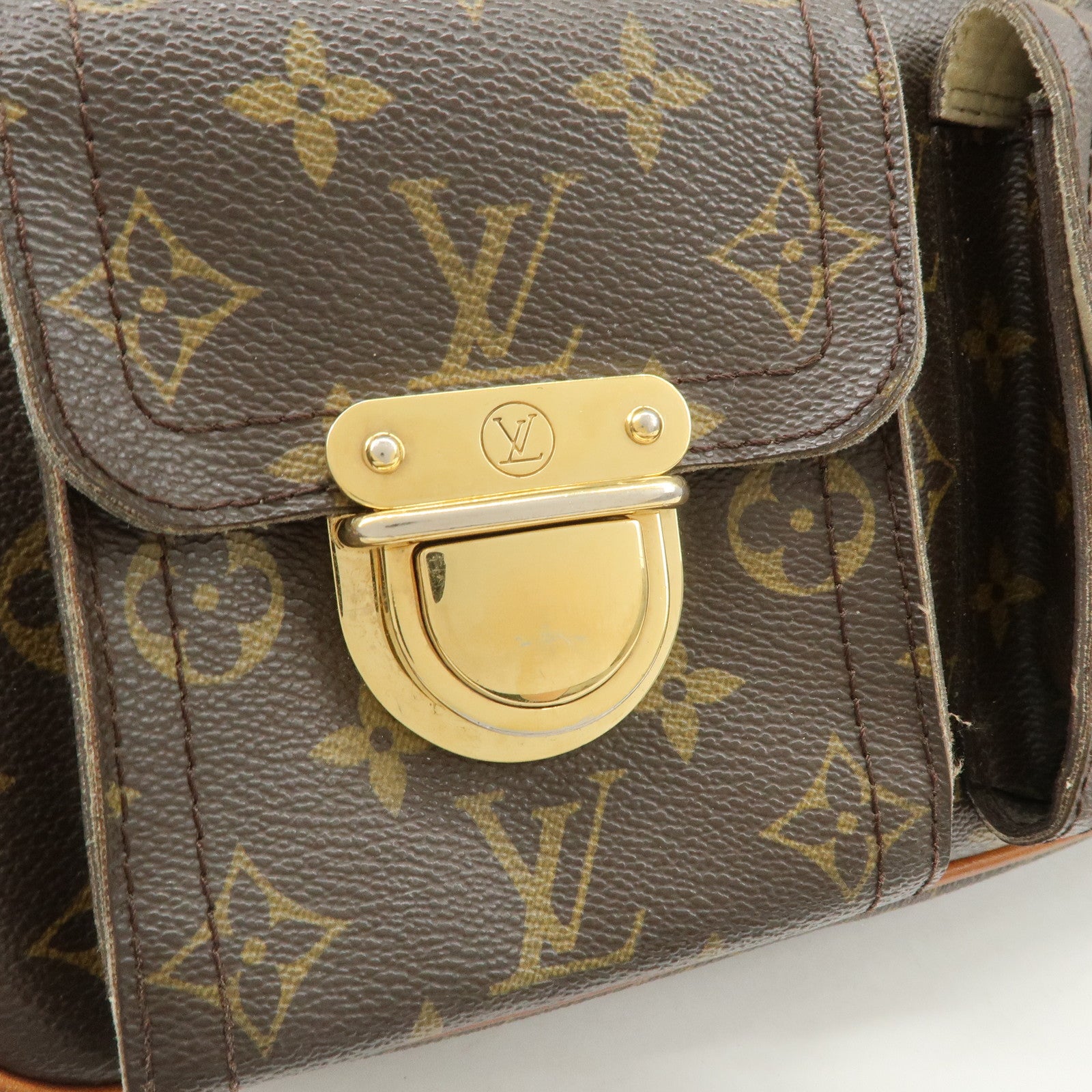 Louis Vuitton Monogram Hudson GM Shoulder Bag Brown M40045 Used