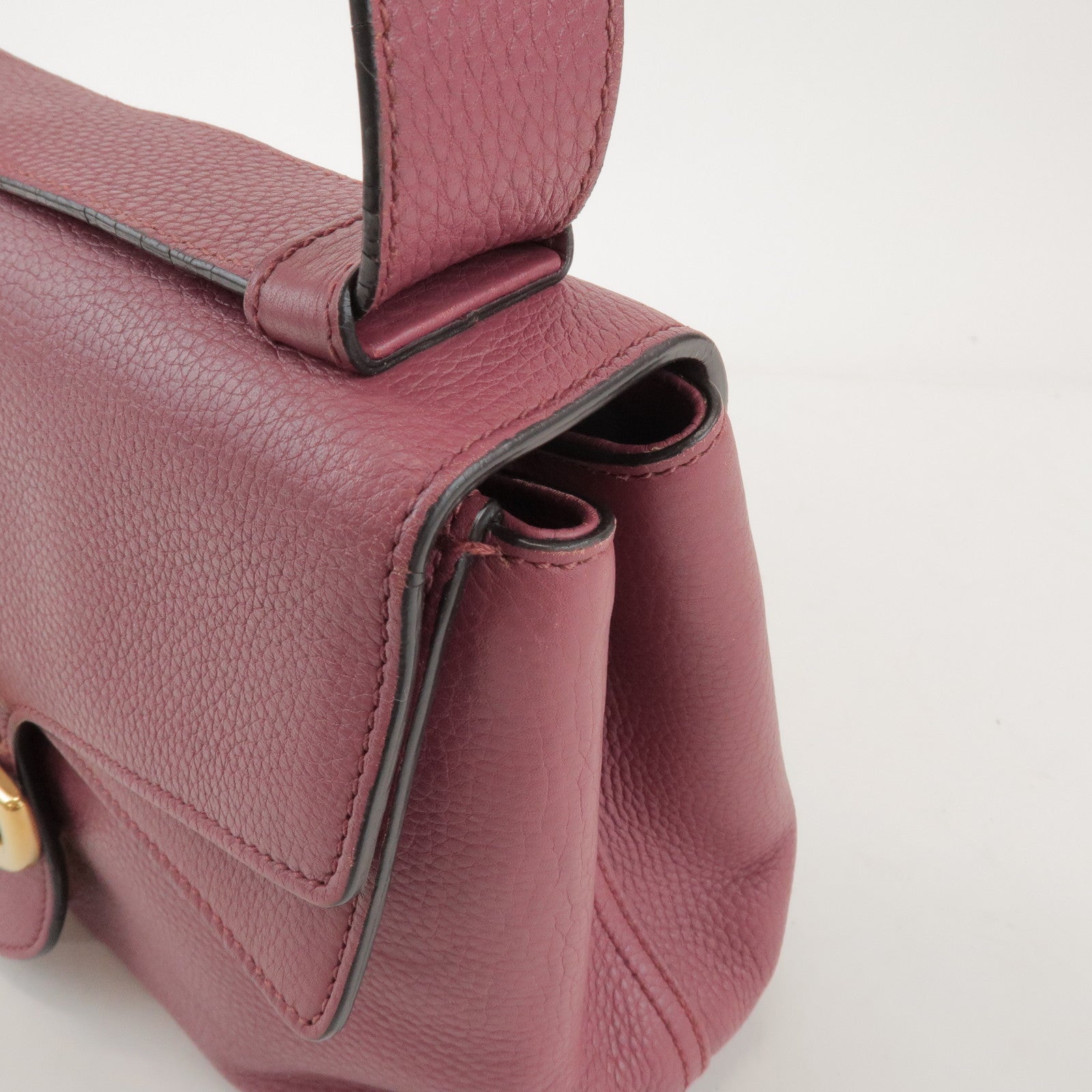 GUCCI GG Marmont Leather Shoulder Bag Rose Pink 401173
