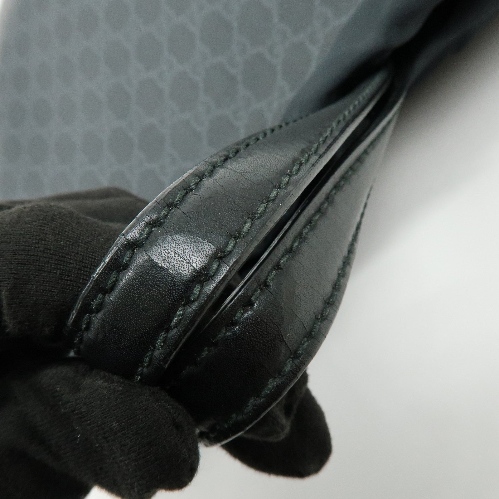 GUCCI Sherry GG Supreme Leather Backpack Rucksack Black 473872