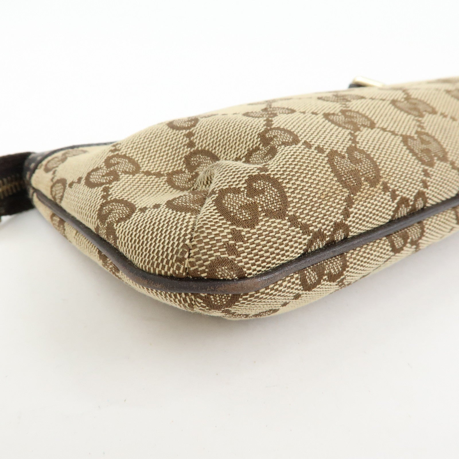 GUCCI Sherry Interlocking G Canvas Leather Mini Clutch Bag 191184