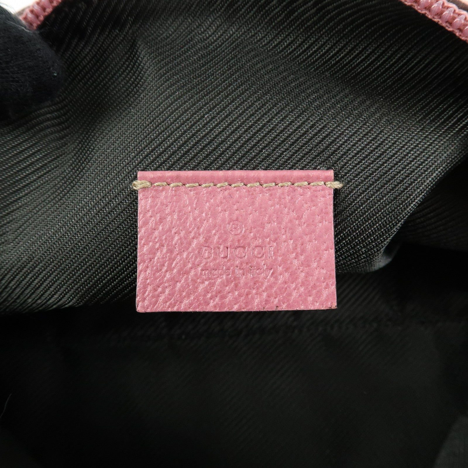 GUCCI GG Canvas Leather Pouch Cosmetic Case Beige Pink 29595