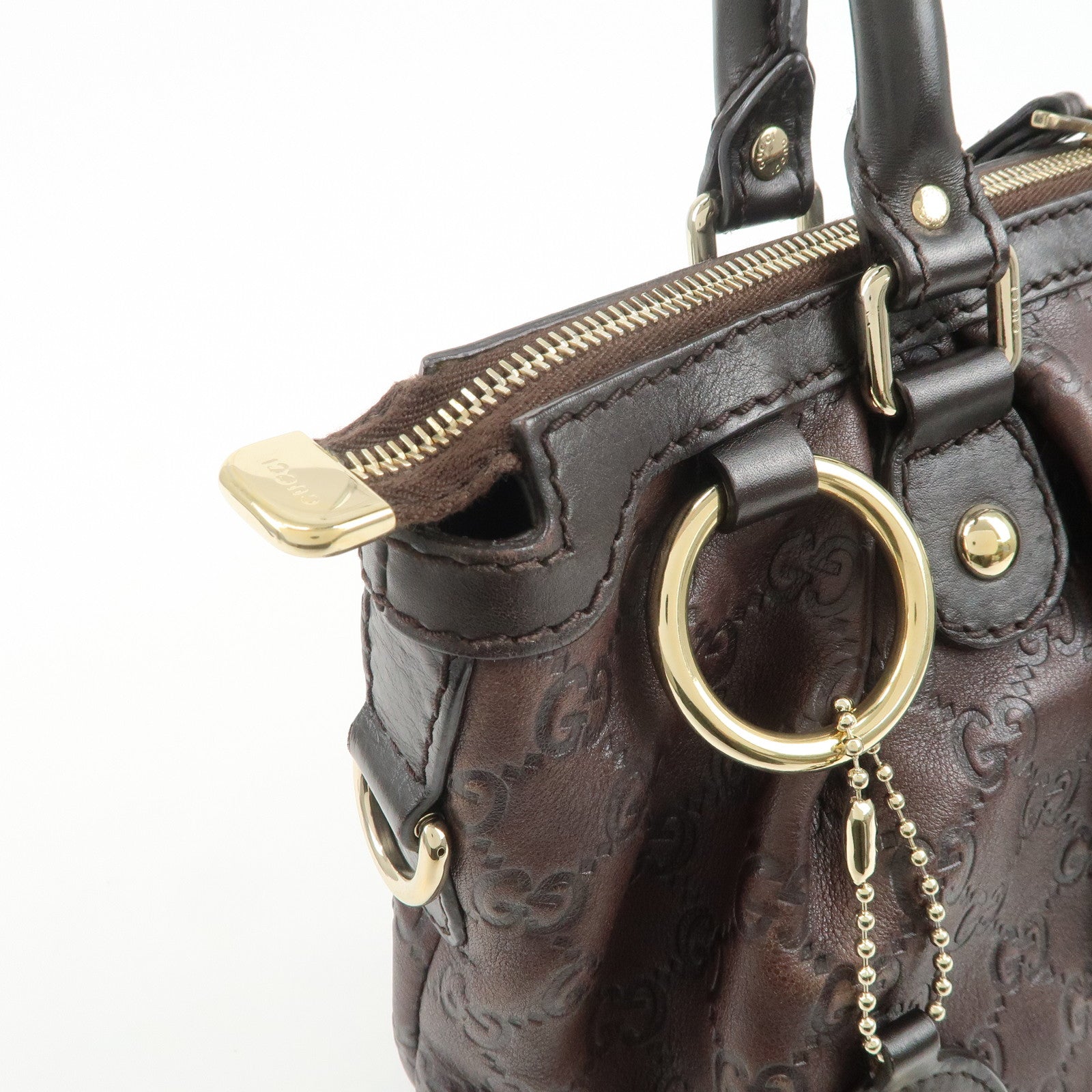 GUCCI Sukey Interlocking G Guccissima 2Way Shoulder Hand Bag 247902