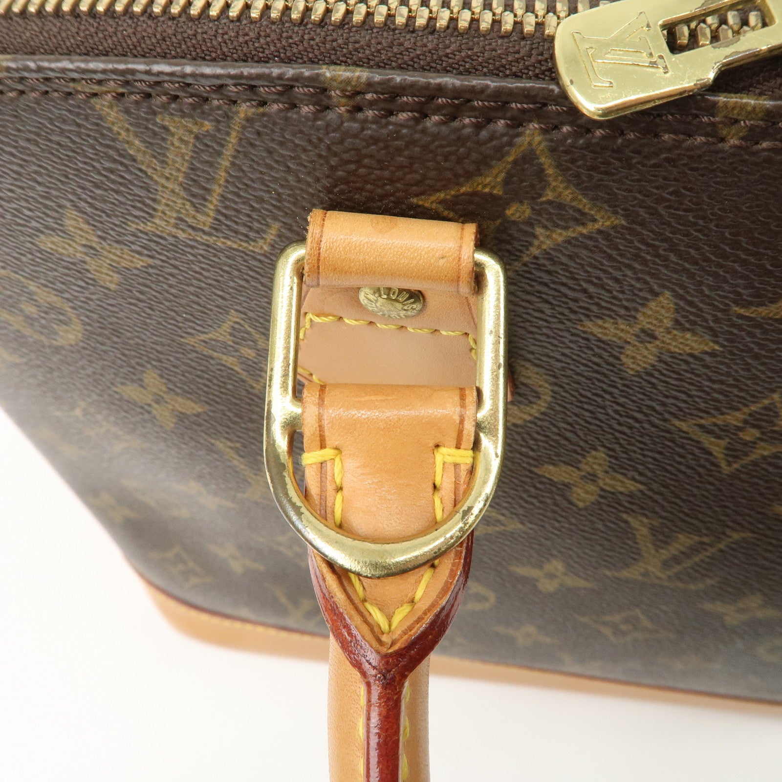 Louis Vuitton Monogram Alma PM Hand Bag Brown M51130 Used