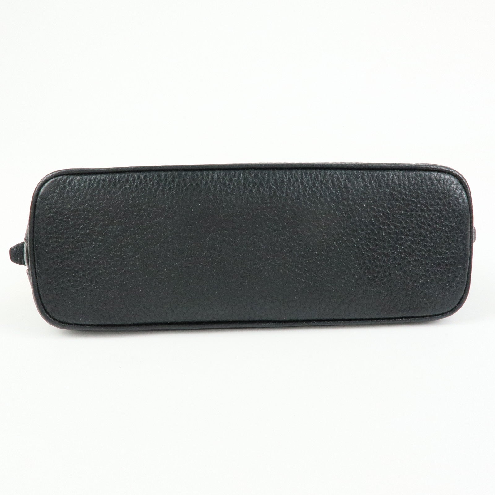 PRADA Logo Leather Cosmetic Pouch Clutch Black 1ND005