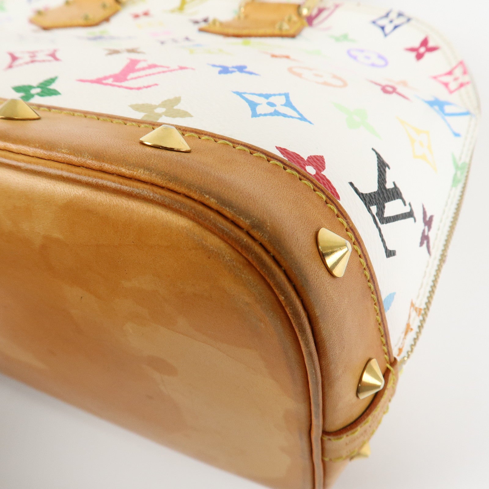 Louis Vuitton Monogram Multicolor Alma Hand Bag Blanc M92647