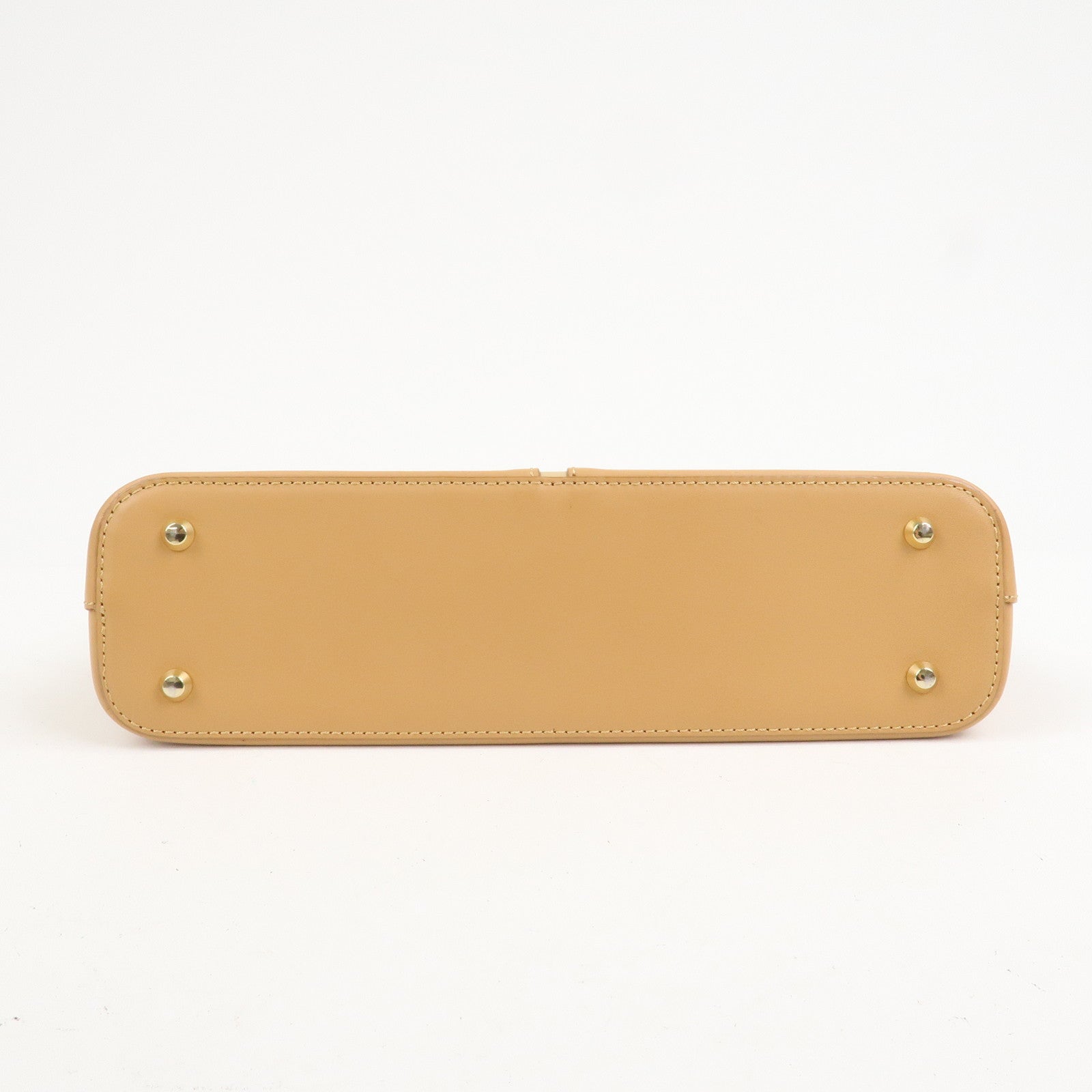 BURBERRY Leather Shoulder Bag Hand Bag Beige Gold HDW