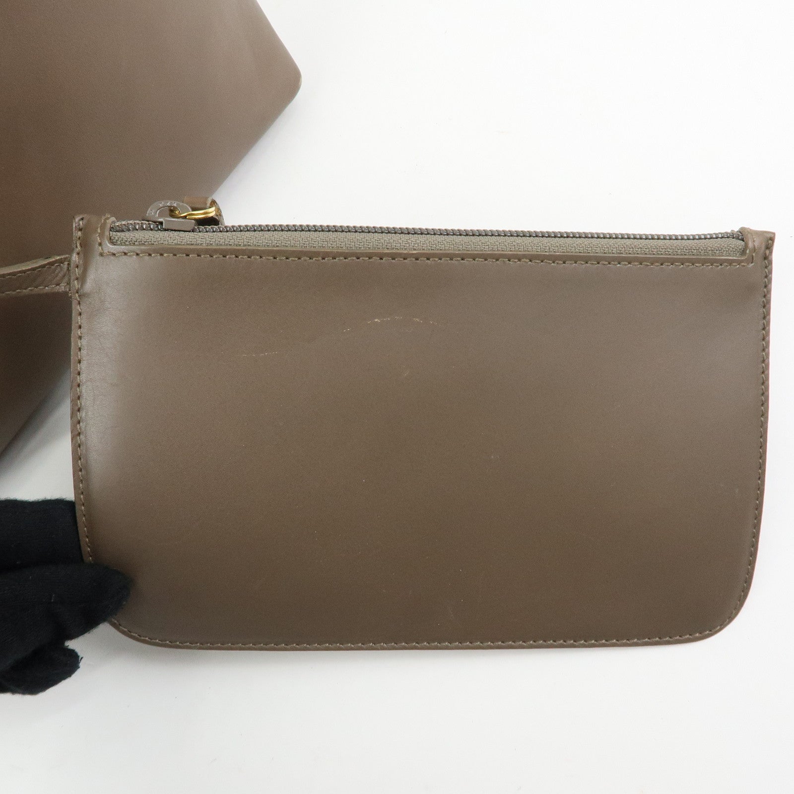 GUCCI Bamboo Leather Shoulder Bag Hand Bag Brown 001・2058・1883・0