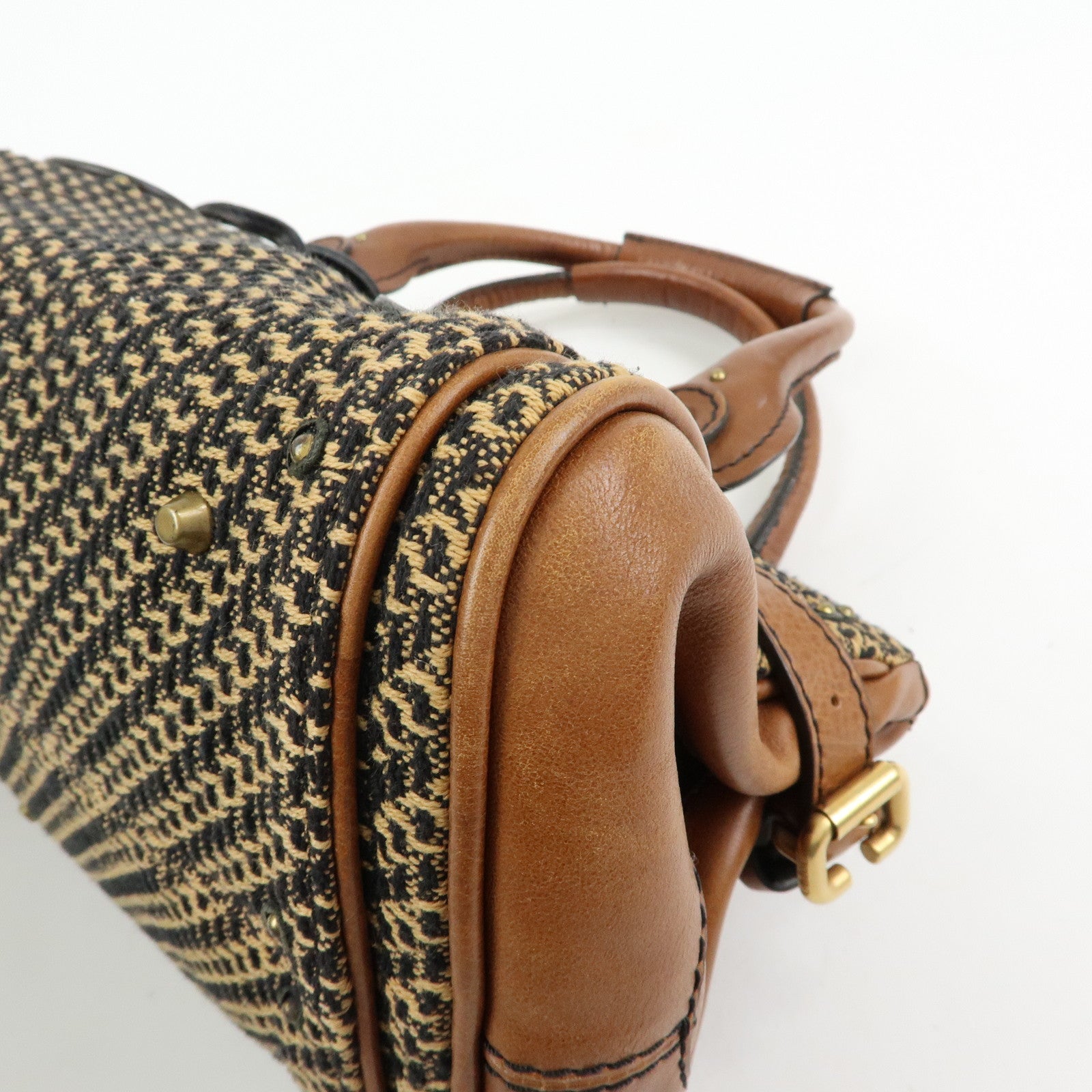 Chloe Paddington Medium Jacquard Leather Hand Bag Brown