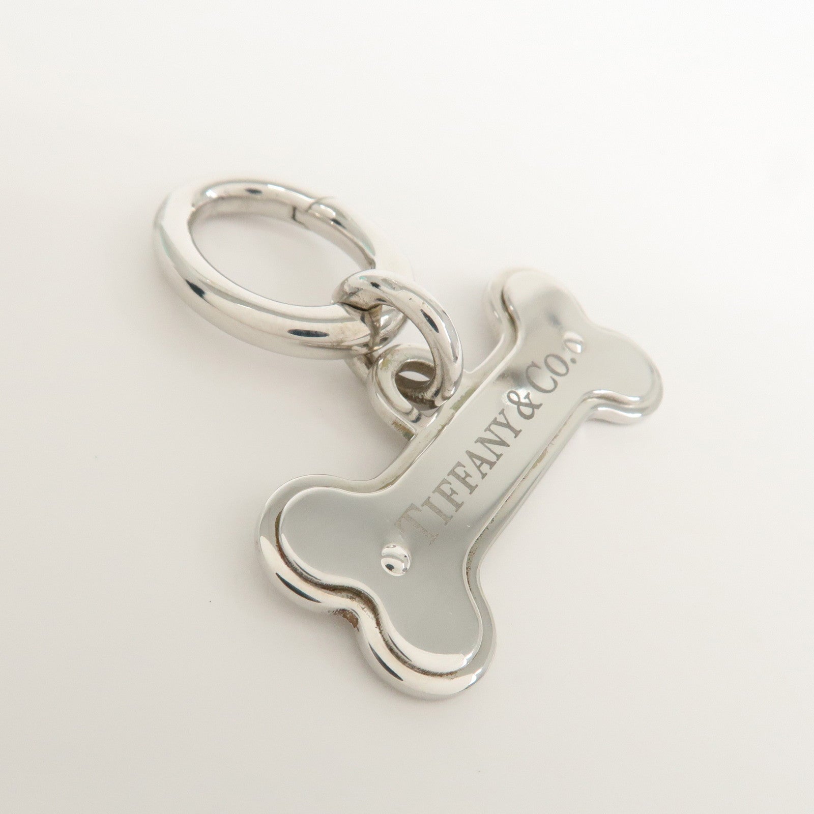 Tiffany & Co. Sterling Silver Dog Born Charm Pet Accessories Silver