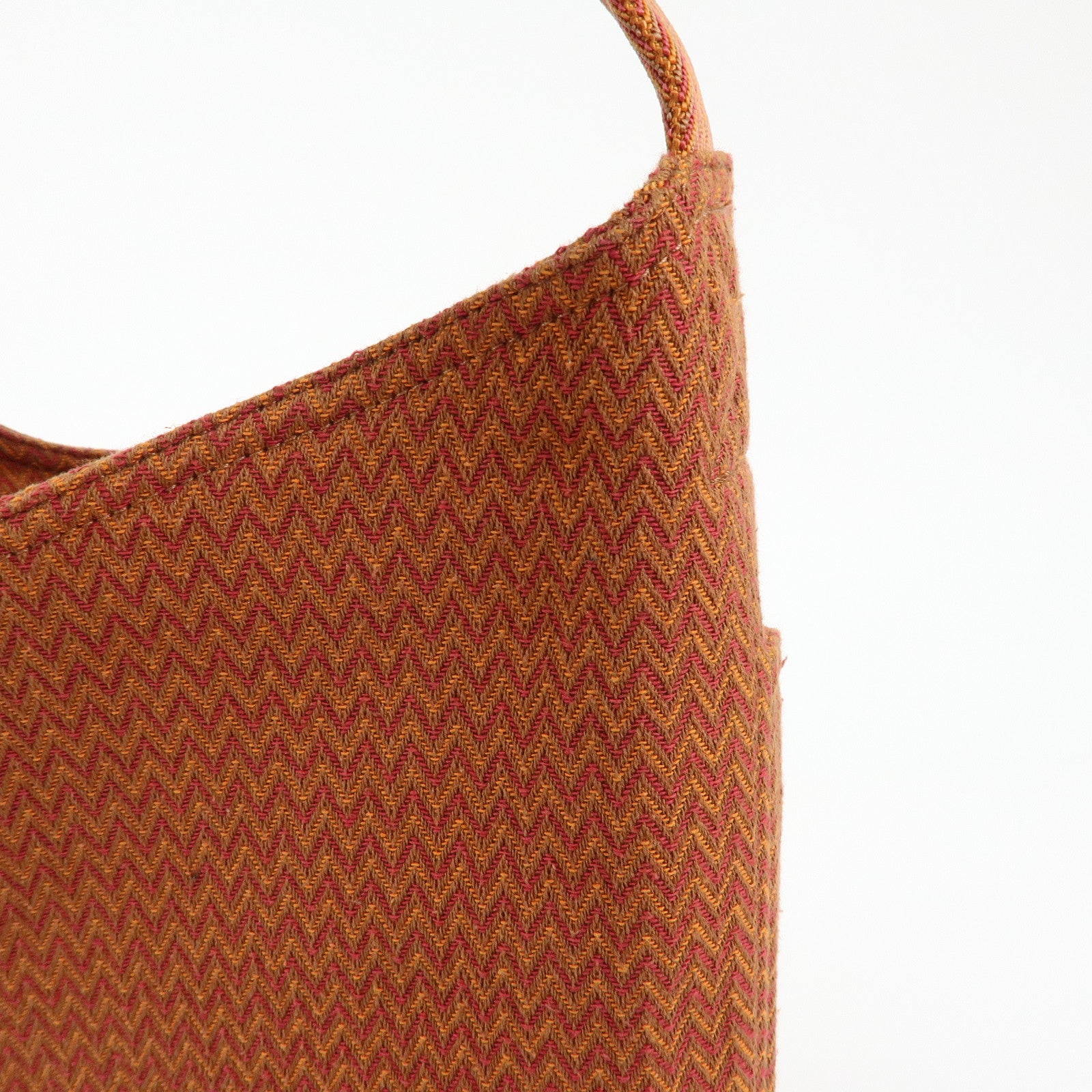 HERMES Sac de Pansage Canvas Shoulder Bag Crossbody Bag Orange
