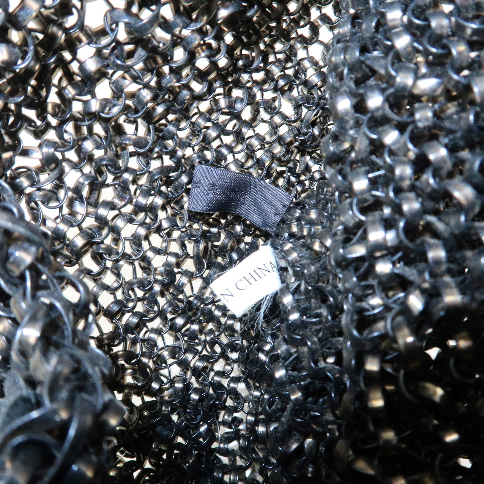 ANTEPRIMA Wire Bag PVC Leather Hand Bag Flower Motif Black Gold