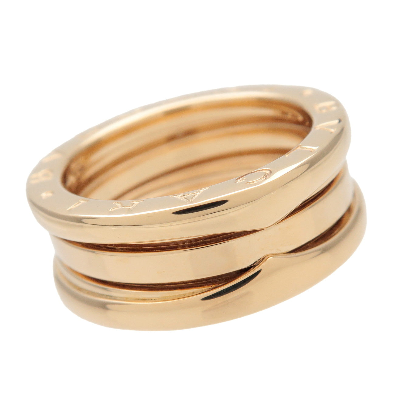 BVLGARI B-Zero1 3Band Ring K18 750YG Yellow Gold #51 US5.5 EU51