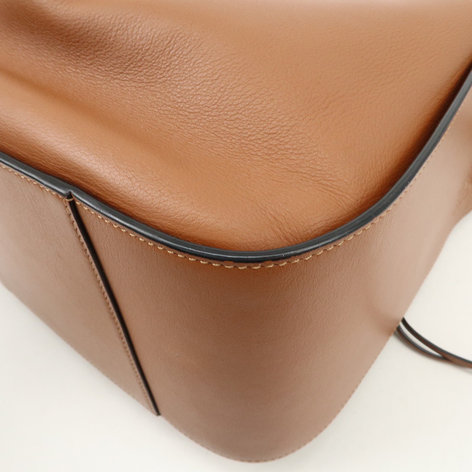 LOEWE Leather Hammock Medium Hand Bag Shoulder Bag Tan Used