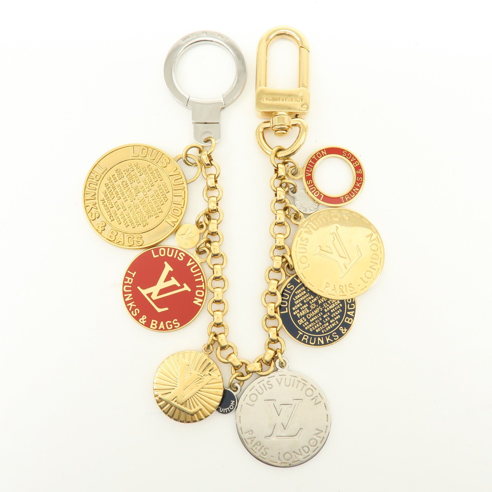Louis Vuitton Porte Cles Chaine T&B Bag Charm Key Chain Gold M60071