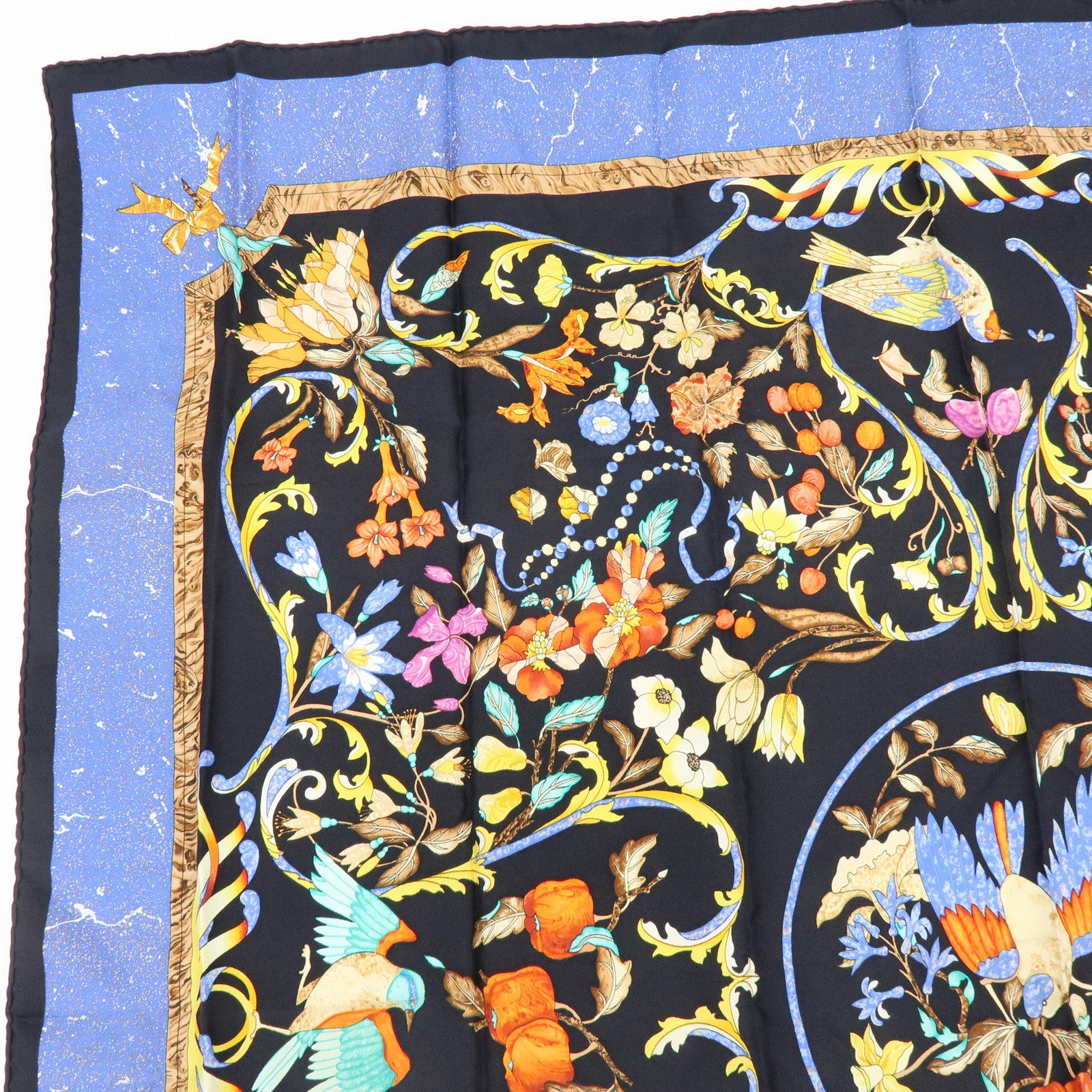 HERMES Carre 90 Silk 100% Scarf PIERRES D' ORIENT ET D' OCCIDENT