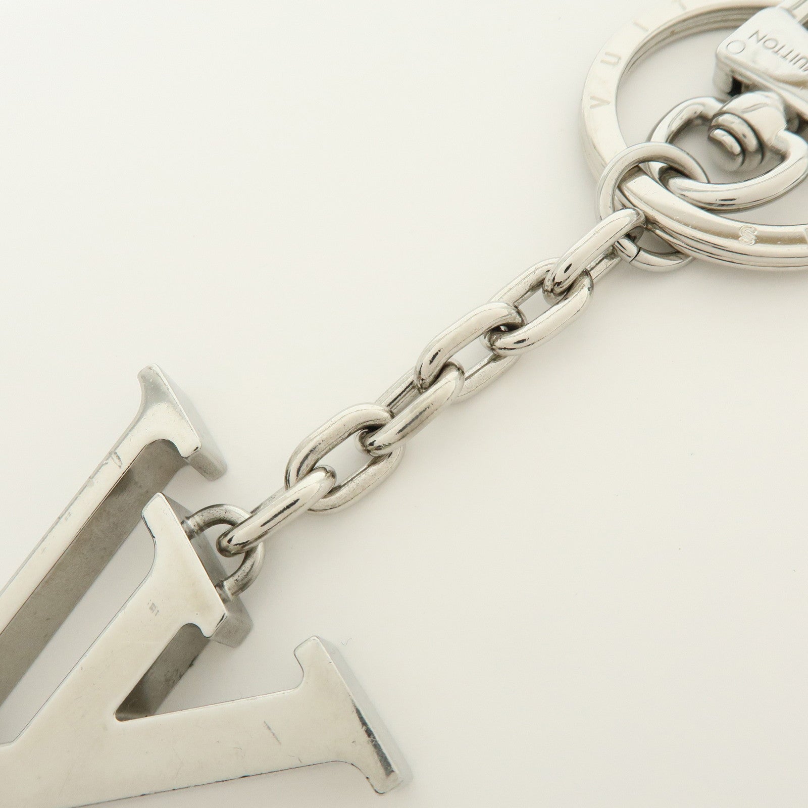 Louis Vuitton Monogram Porte Cles LV Initials Key Ring Charm M01192