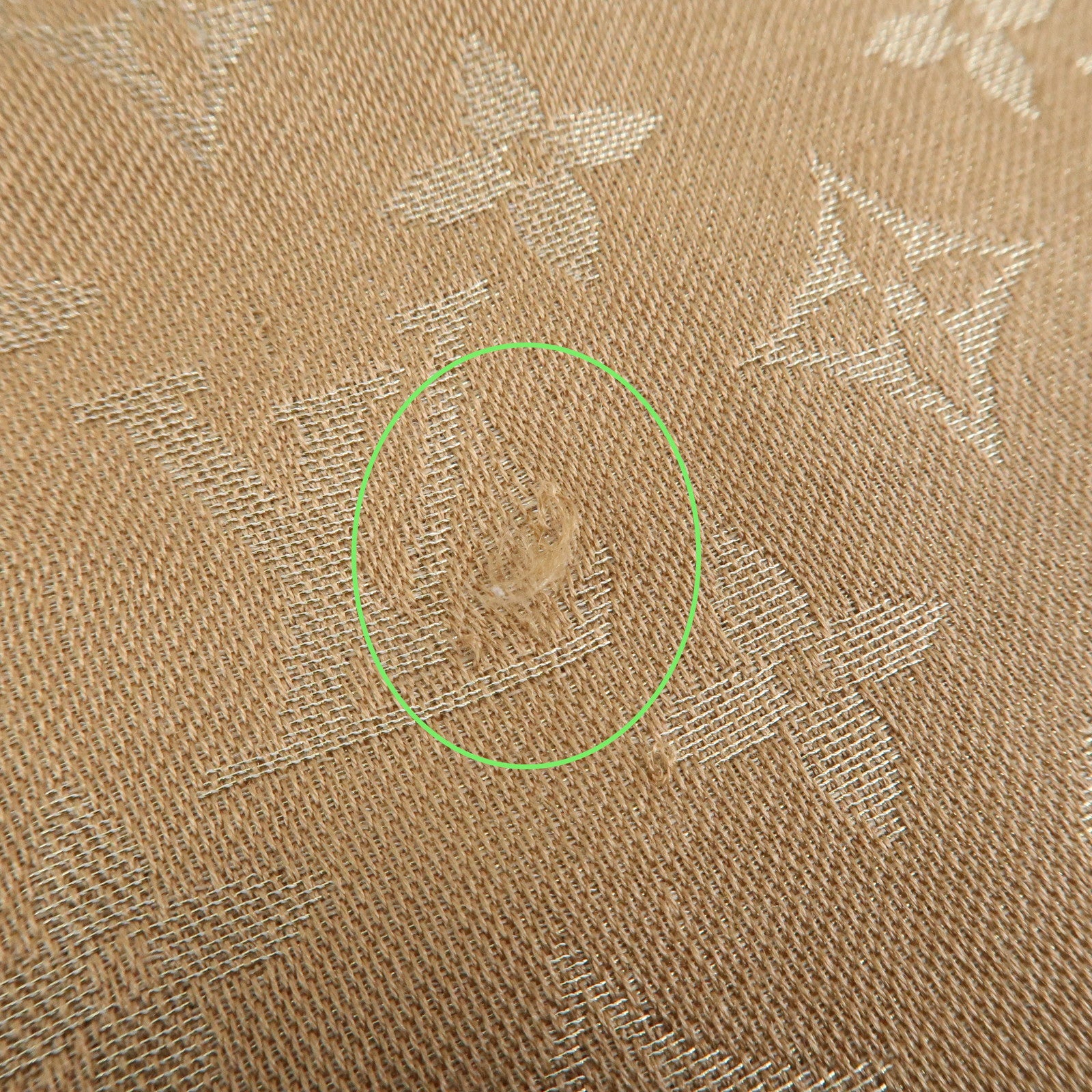 Louis Vuitton Shawl Monogram Shine Silk Rayon Scarf Beige M70459