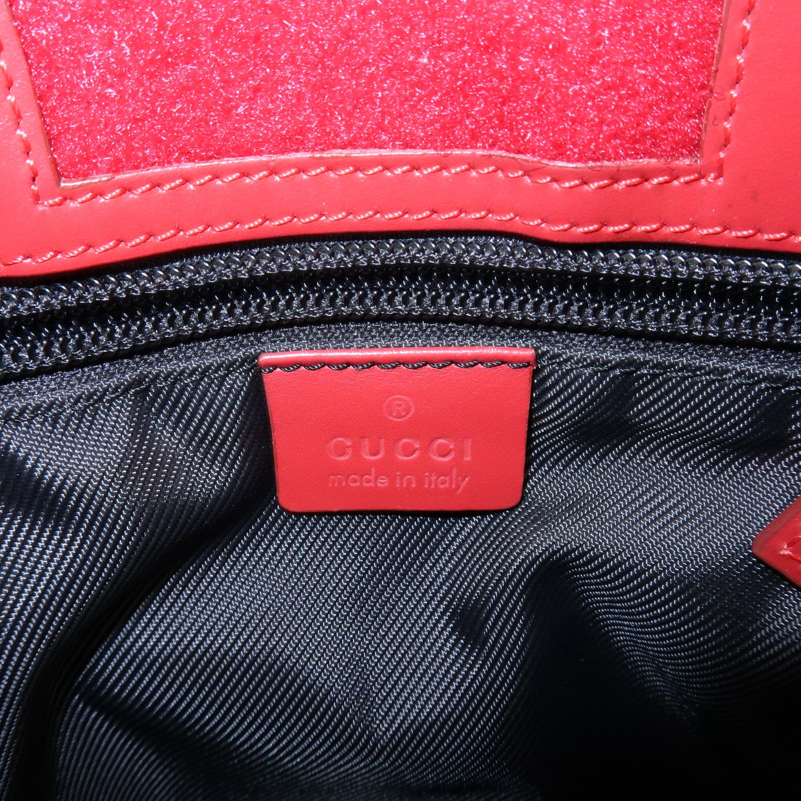 GUCCI GG Canvas Leather Shoulder Bag Beige Red 019・0348・200047