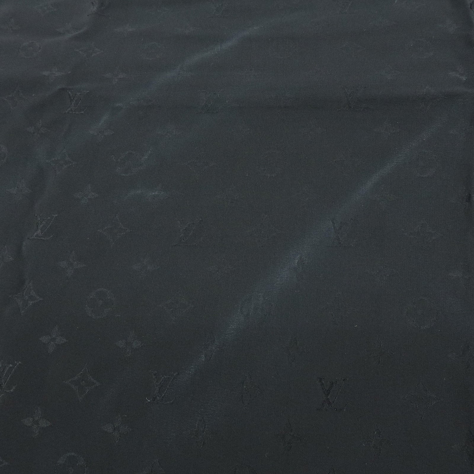 Louis Vuitton Monogram Silk 100% Scarf Shawl Black