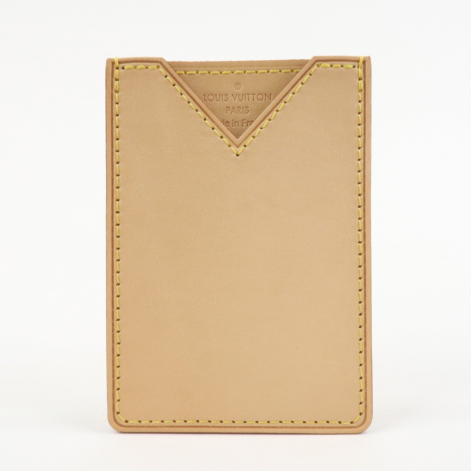 Louis Vuitton Porte-Carte Trunk Leather Card Case Beige M62363