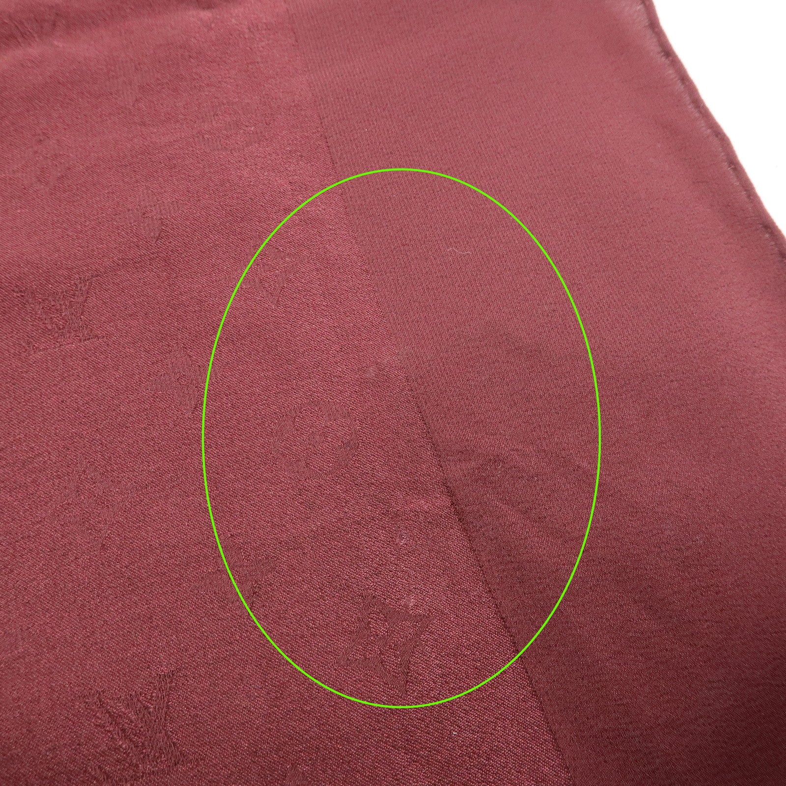 Louis Vuitton Monogram Silk 100% Scarf Shawl Bordeaux