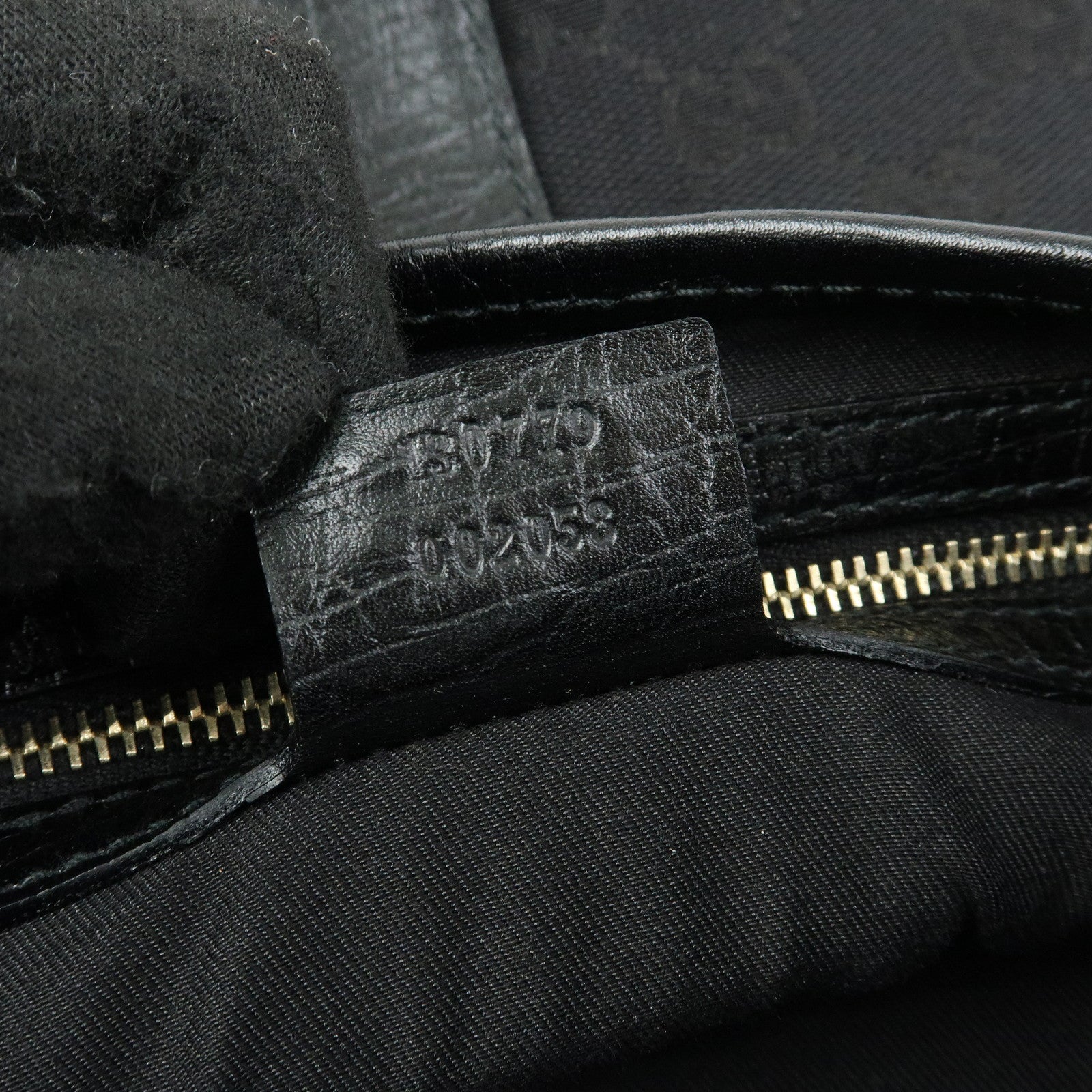 GUCCI Sherry GG Canvas Leather Shoulder Bag Hand Bag Black 130779