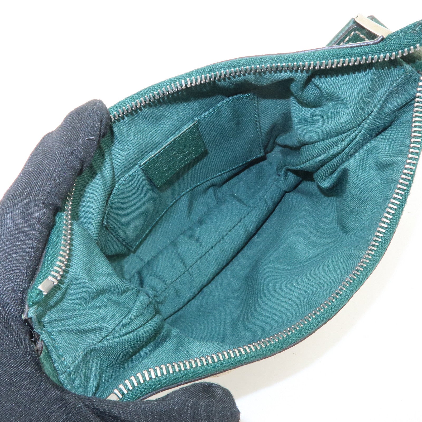 GUCCI Sherry GG Canvas Leather Shoulder Bag Hand Bag Beige 145813