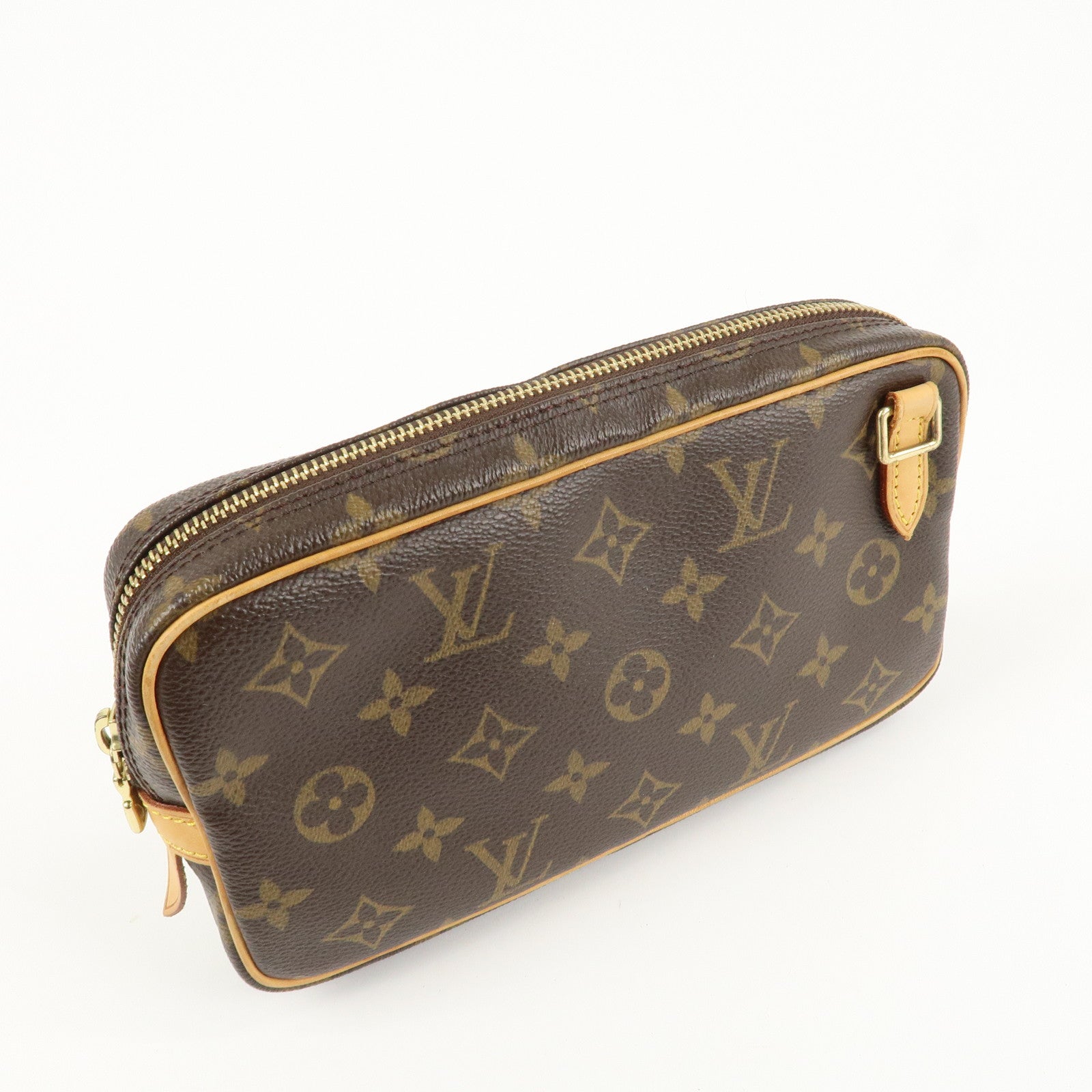 Louis Vuitton Monogram Pochette Marly Bandouliere Bag Brown M51828 Used