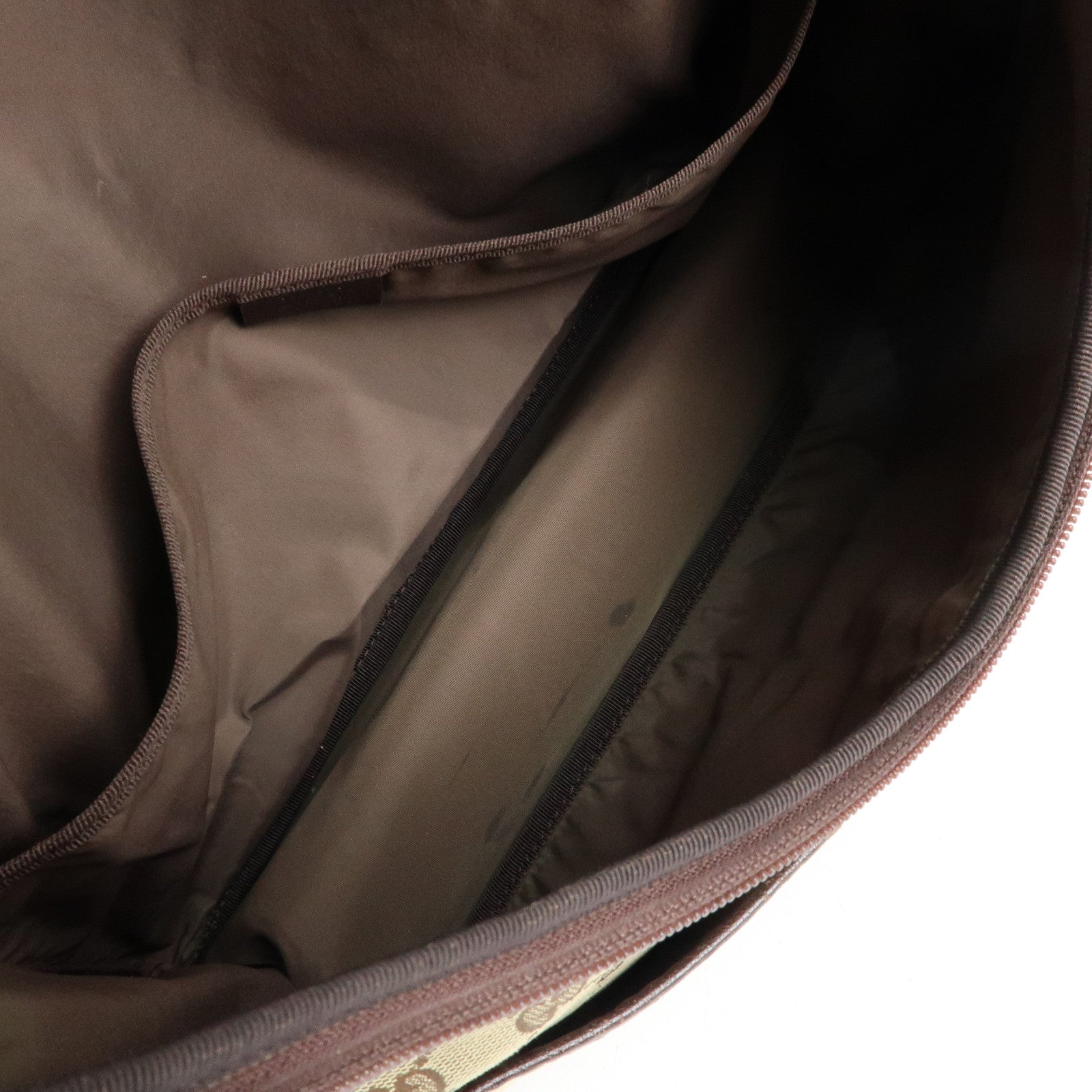 GUCCI GG Canvas Leather Shoulder Crossbody Bag Beige Brown 123326