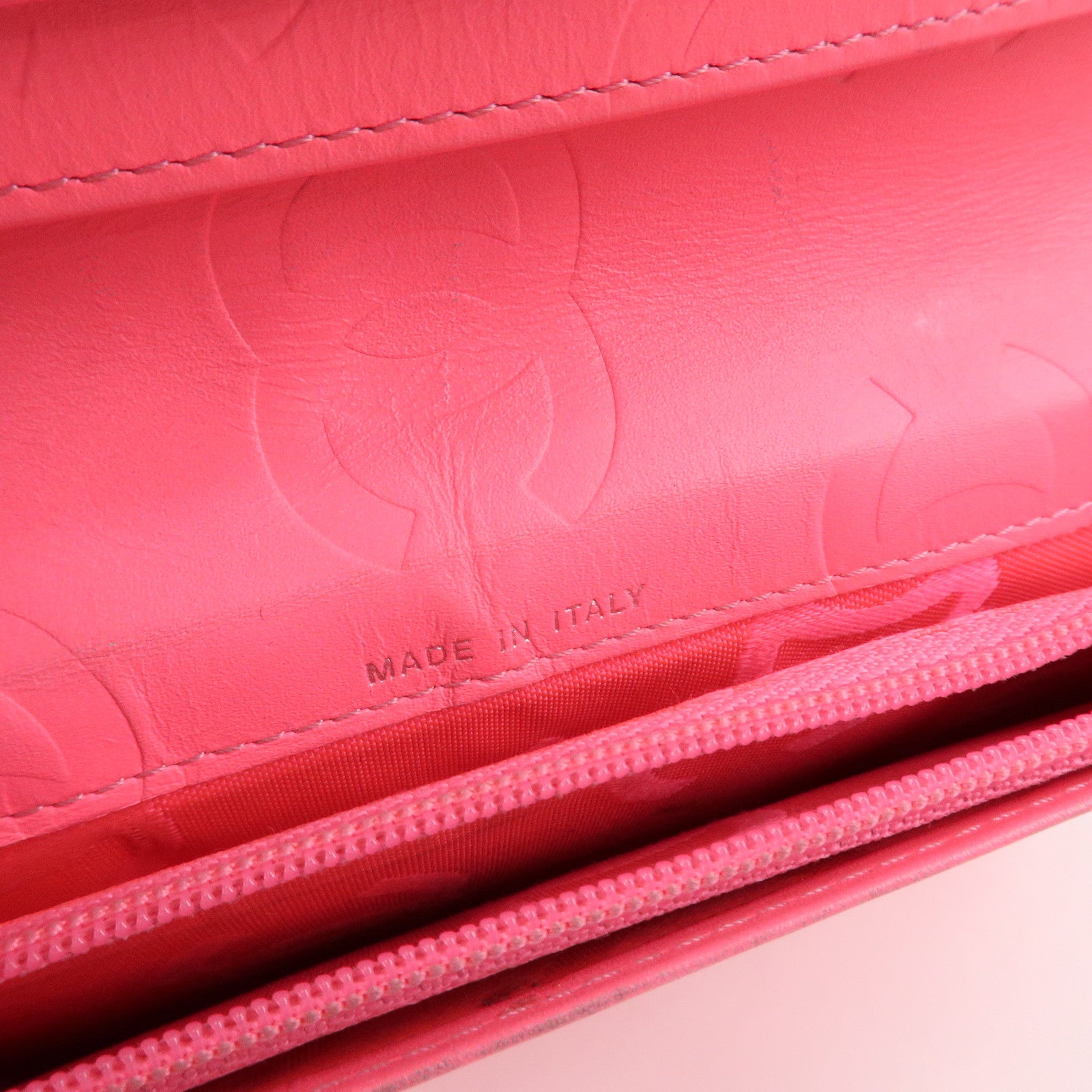 CHANEL Cambon Line Lamb Skin Bi-fold Long Wallet Black A26717