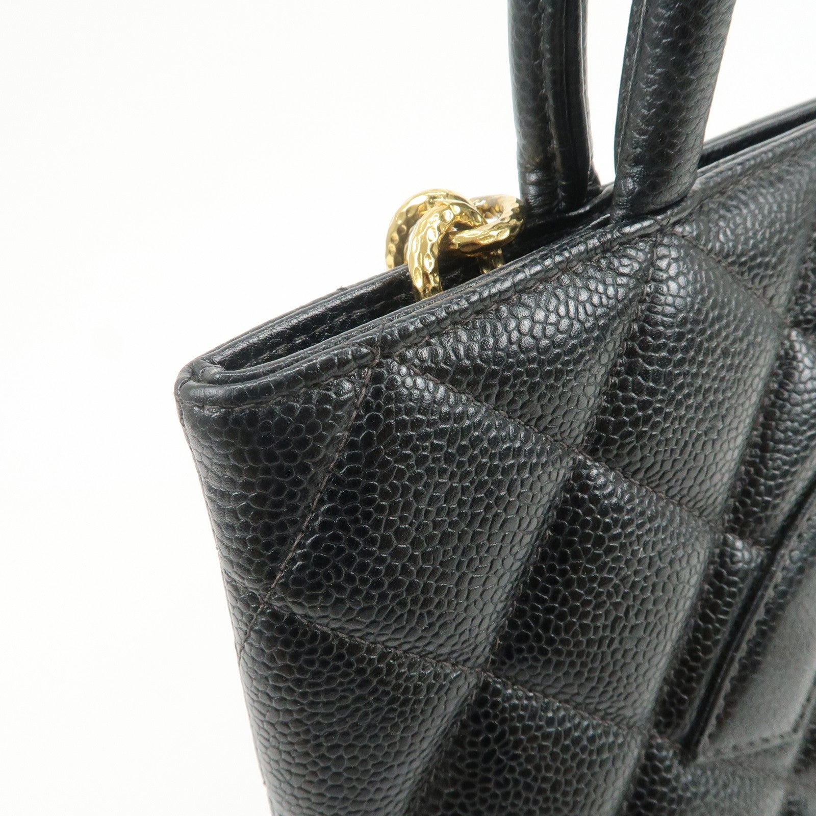 CHANEL Matelasse COCO Mark Medallion Tote Bag Hand Bag A01804