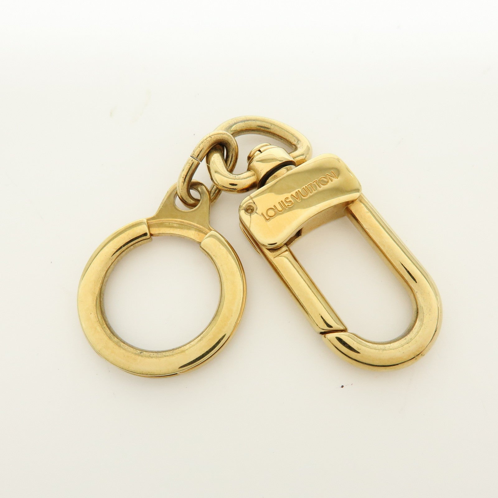 Louis Vuitton Set of 2 Ancre Metal Bag Charm Key Ring Gold M62694