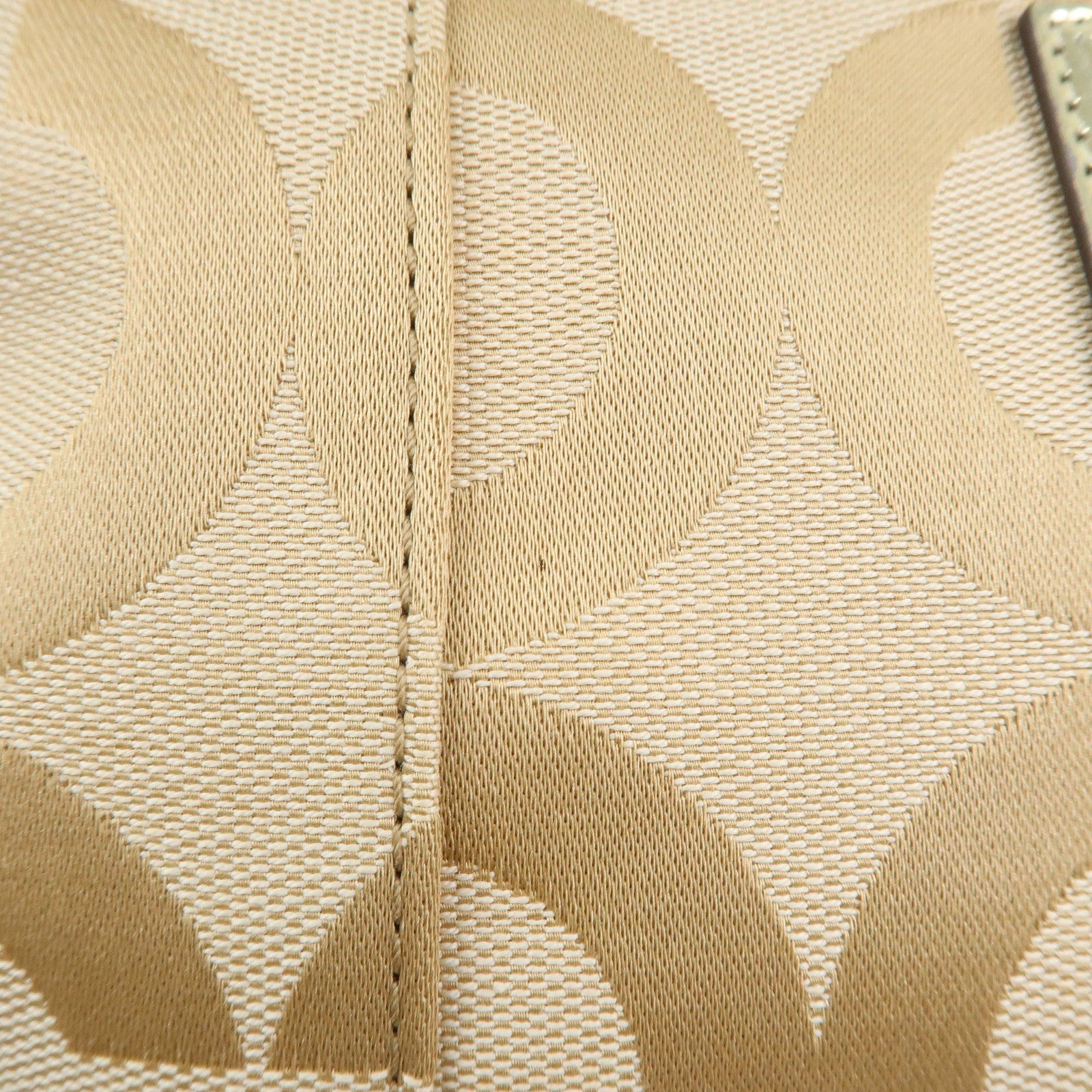 COACH POPPY Canvas Patent Leather 2Way Shoulder Bag Hand Bag Beige