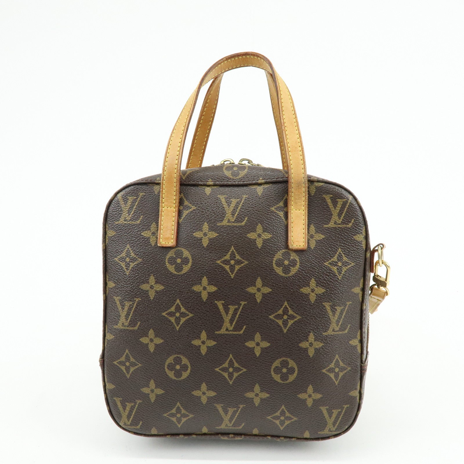 Louis Vuitton Monogram Spontini Hand Bag Brown M47500