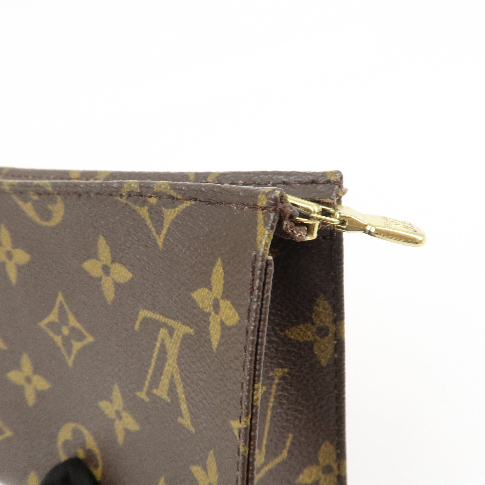 Louis Vuitton Monogram Pochette Toilette 15 Canvas Pouch M47546