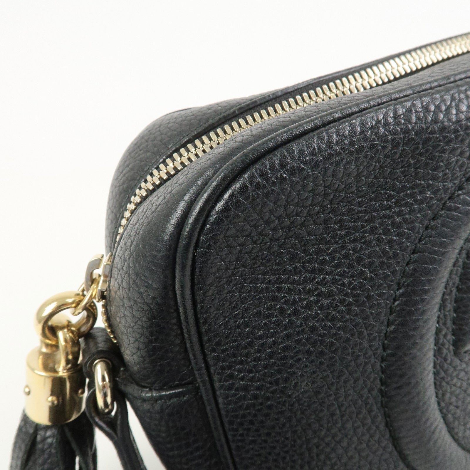 GUCCI SOHO Leather Shoulder Bag Crossbody Bag Black 308364