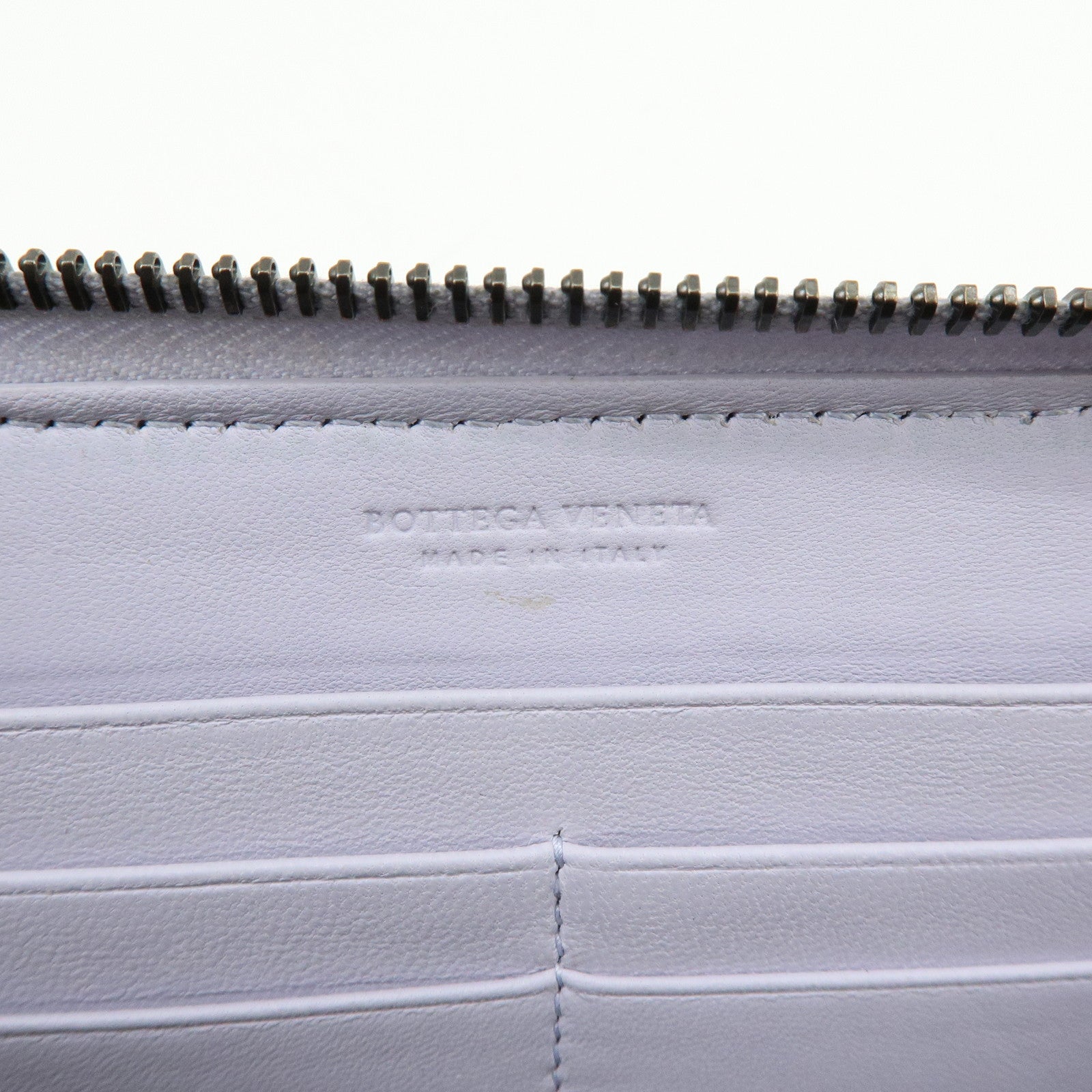 BOTTEGA VENETA Intrecciato Round Zippy Long Wallet Purple 114076