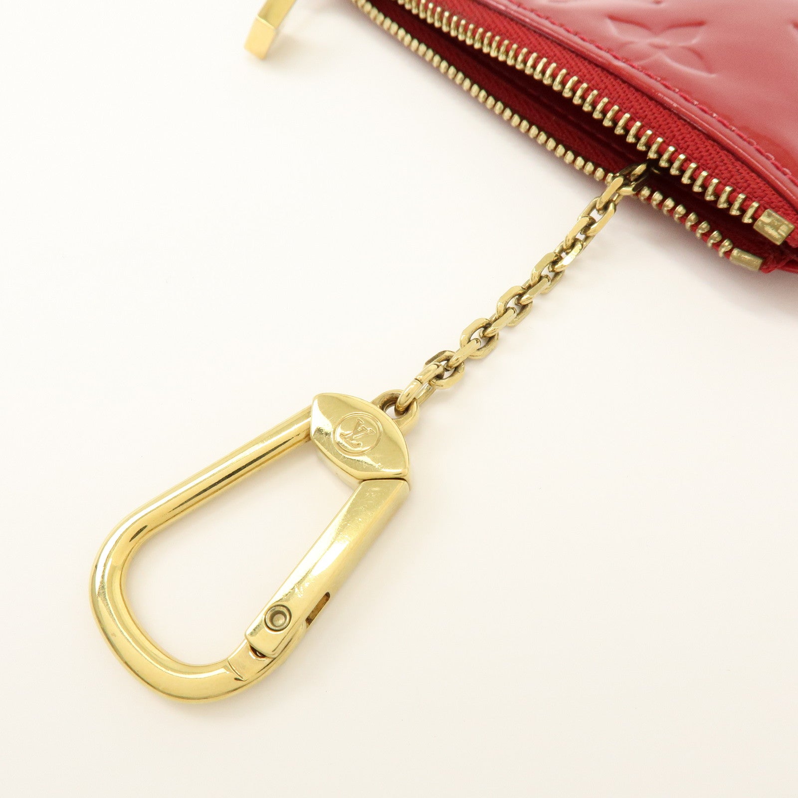 Louis Vuitton Monogram Vernis Pochette Cles Coin Case Red M91977