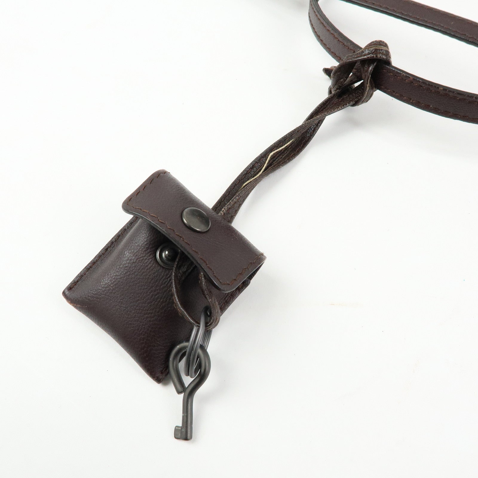 BOTTEGA VENETA Intrecciato Leather Shoulder Bag Brown 255693