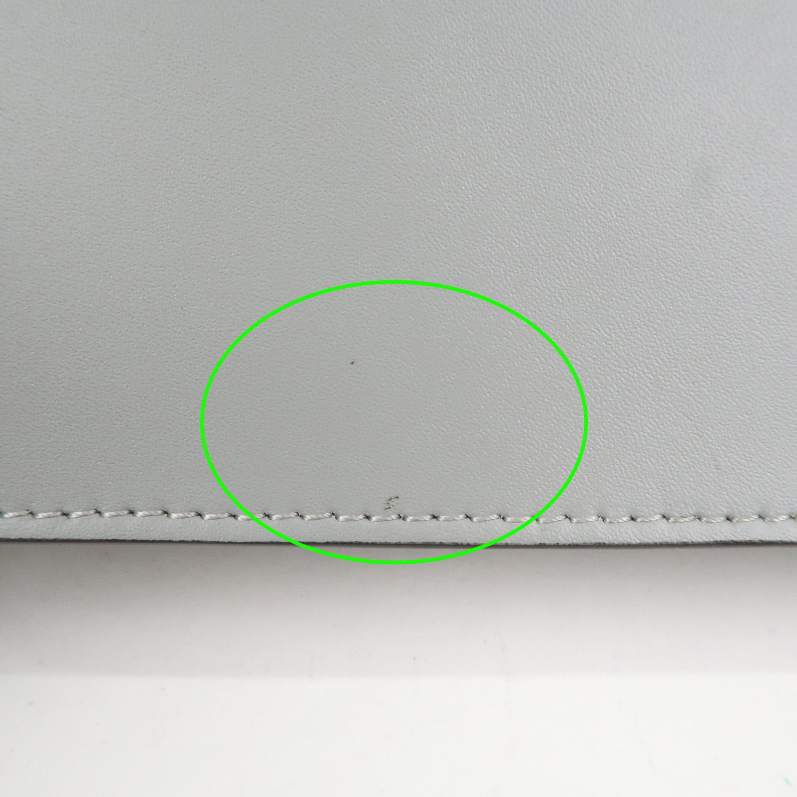 FENDI Leather Studs Shoulder Bag Hand Bag Grey 8M0346