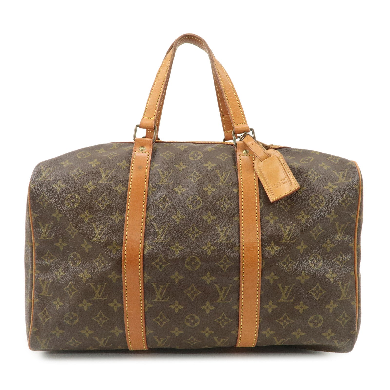 Louis Vuitton Monogram Sac Souple 45 Boston Bag Brown M41624 Used