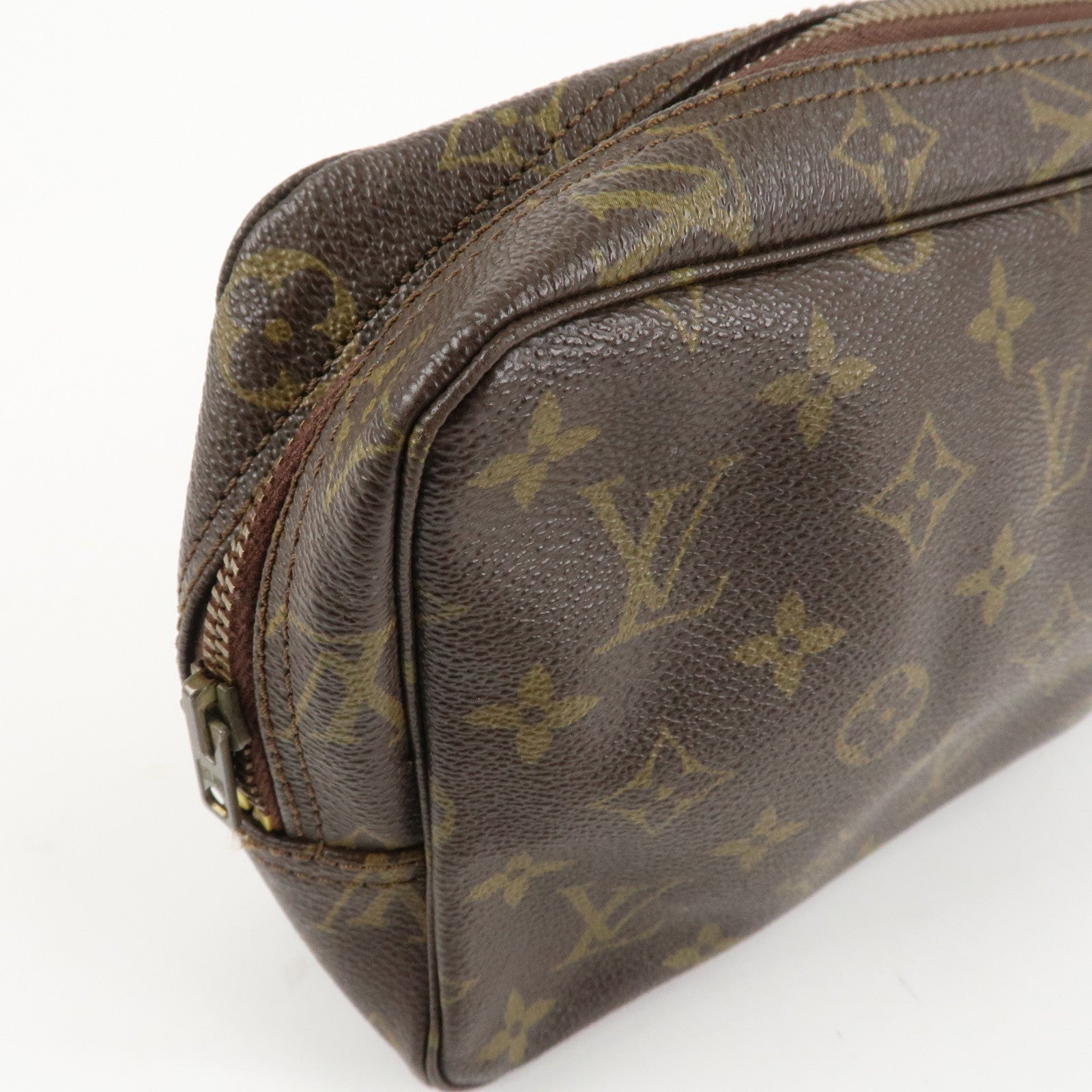Louis Vuitton Monogram Trousse Toilette 23 Pouch Brown M47524 Used