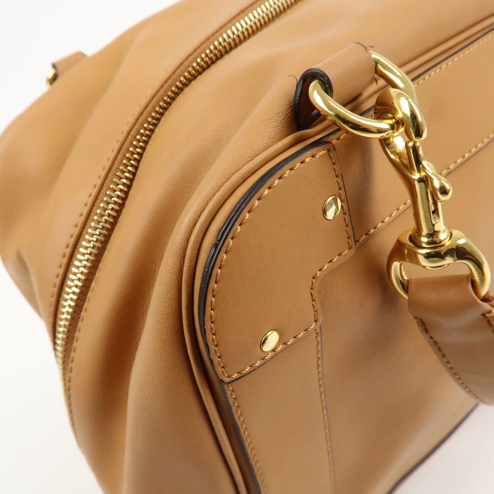 Chloe Eden Leather Shoulder Bag Hand Bag Tassel Brown