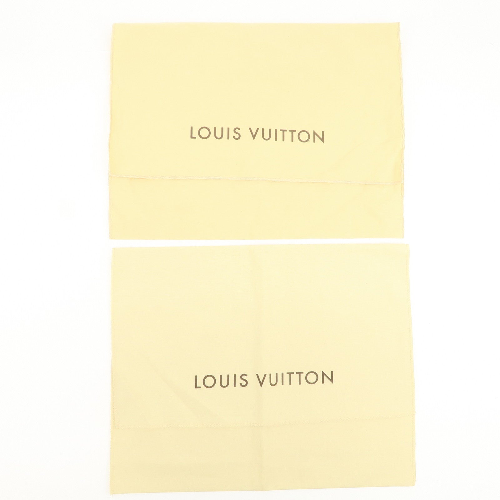 Louis Vuitton Set Of 12 Dust Bag Storage Bag Flap Style Beige