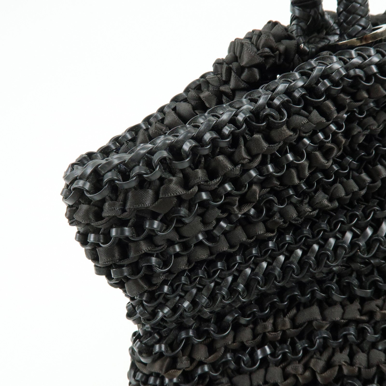 ANTEPRIMA Wire Nylon Tote Bag Hand Bag Black