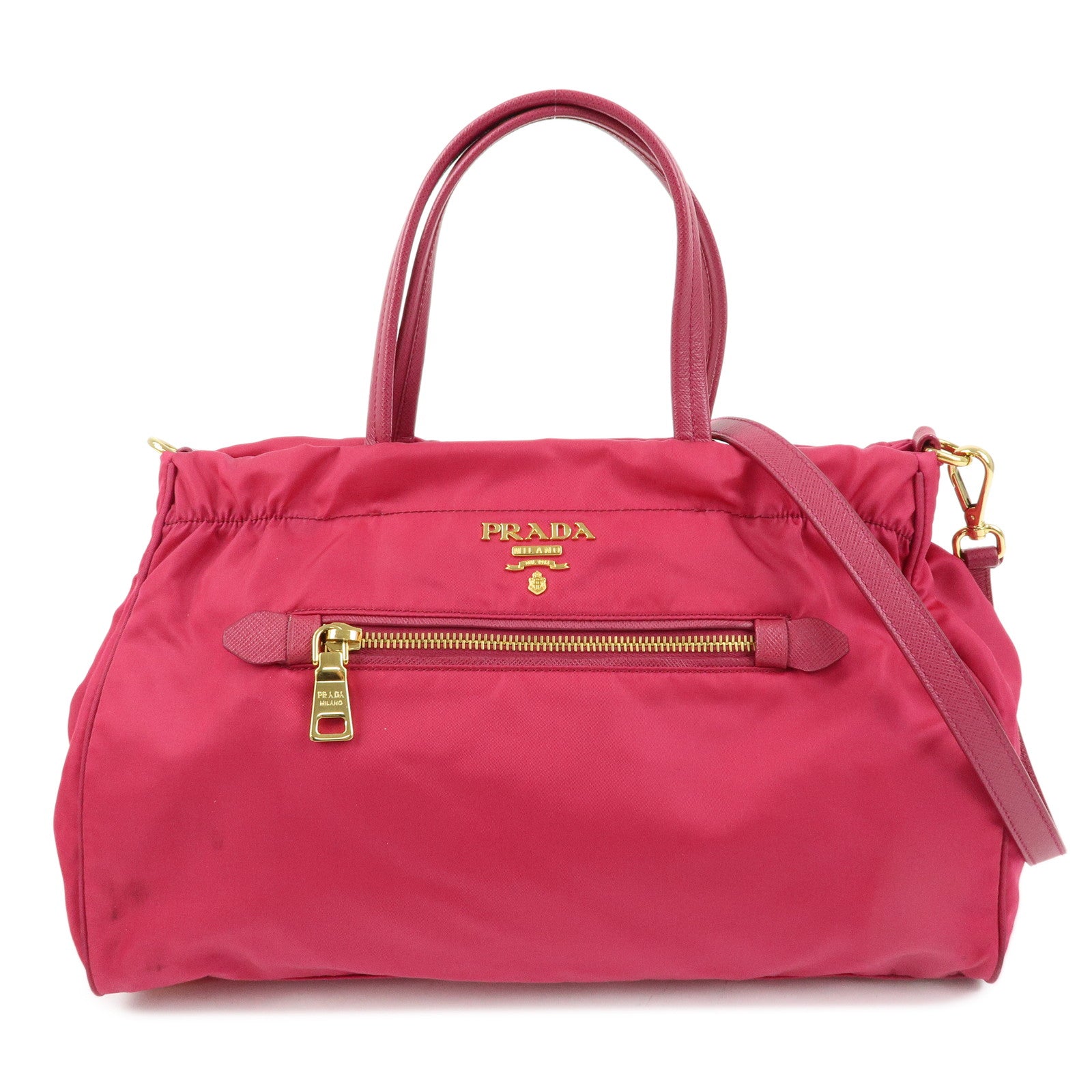 PRADA Tessuto Nylon 2Way Bag Hand Bag Shoulder Bag Pink 1BA843